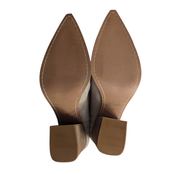 Marc Fisher | Women's Oshay Pointed Toe Ankle Boots | Tan | 4" Heel | 11M - Picture 12 of 15